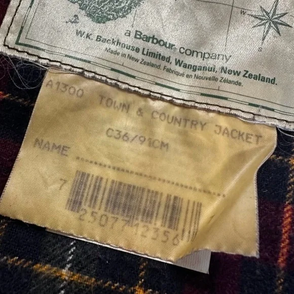 Barbour Backhouse Men’s Town & Country Jacket Size 36